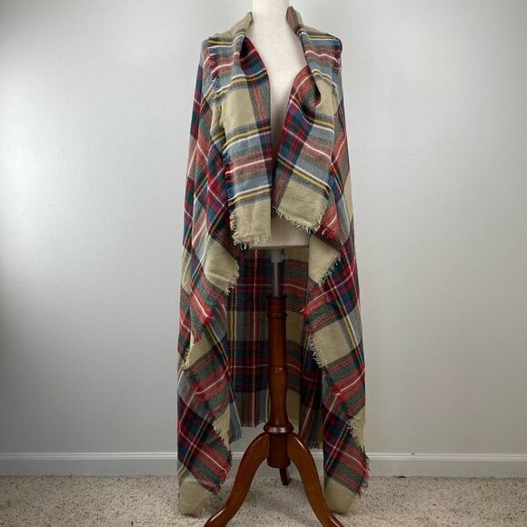 NWT Tectron Plaid Flannel Adult Wrap - Picture 1 of 8